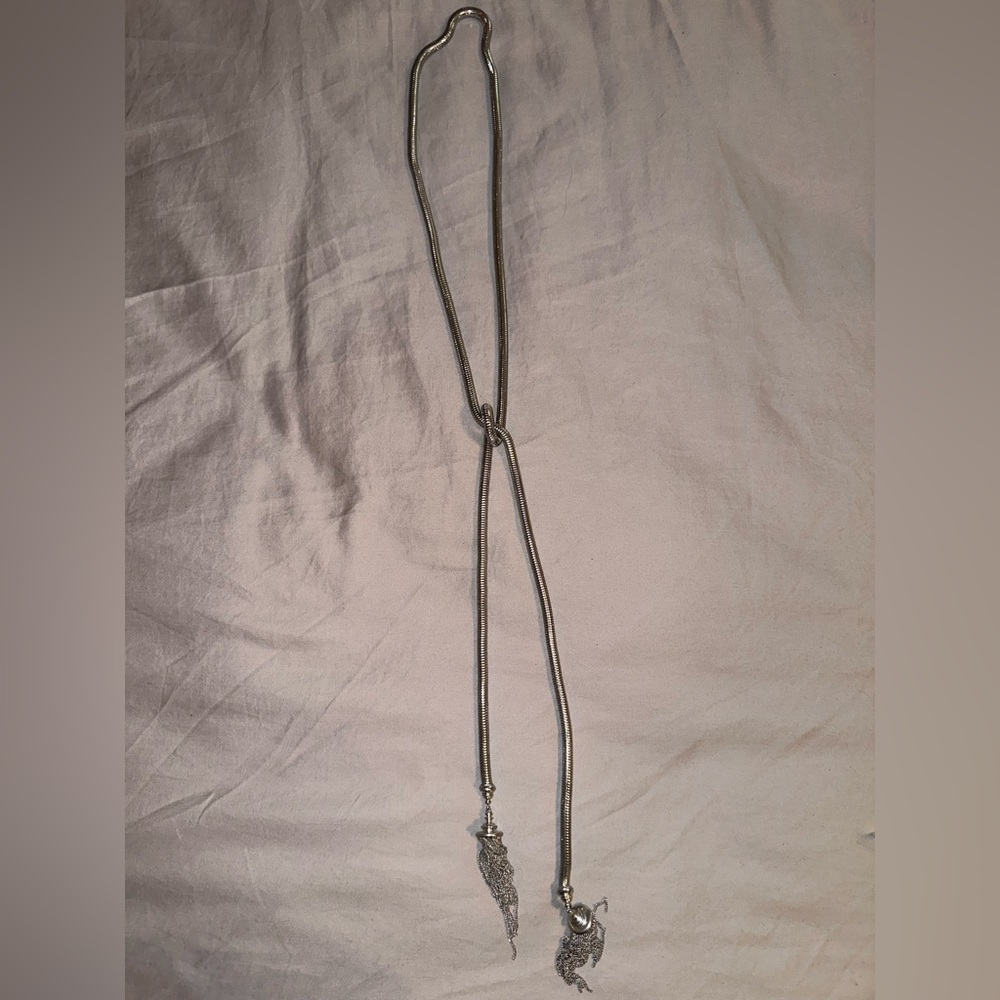Silver Tassel Necklace